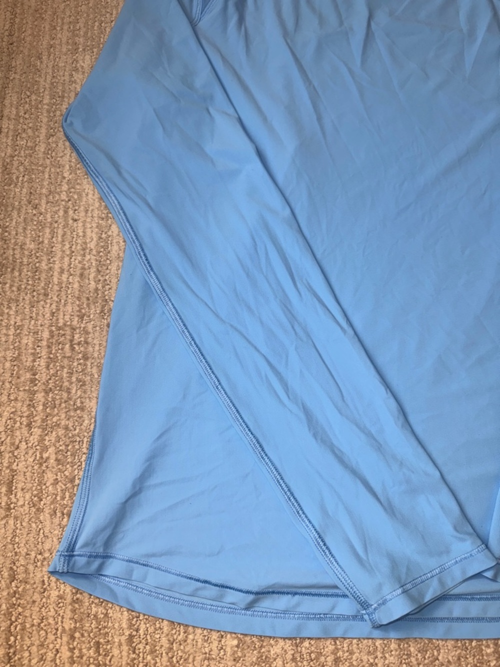 Lululemon Womens Size 6 Aero Blue Sculpt Long Sleeve Mesh Back Stretch Shirt - Picture 3 of 12